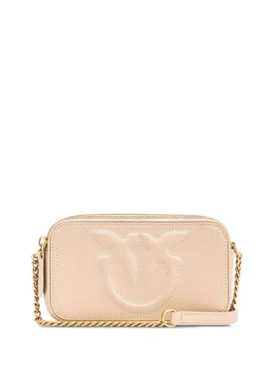 Pinko Mini Carrie Shoulder Bag In Beige