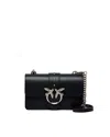 Pinko Rectangular Chain Strap Shoulder Bag With Metal Hardware And Front Embellishment In Black