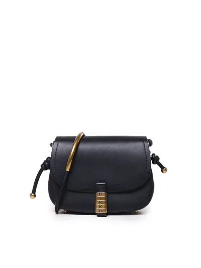 Pinko Shoulder Bag In Leather In Black-antique Gold