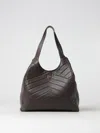 Pinko Logo Leather Shoulder Bag In Beige