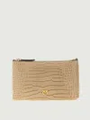 Pinko Crocodile-print Love Birds Cross Body Bag In Neutral