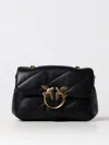 Pinko Love Baby Puff Leather Crossbody Bag In Black