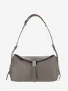 Pinko Structured Grey Handbag With Minimalist Aesthetic In Gray
