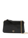Pinko Shoulder Bag With Chain Strap And Smooth Finish In Black
