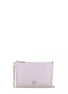 Pinko Shoulder Bag With Logo Plaque In Pink & Purple