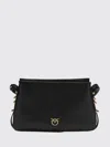 Pinko Triplet Mini Leather Crossbody Bag In Black