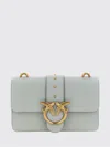 Pinko Small Love One Stud-embellished Shoulder Bag In Gray
