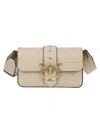 Pinko Beige Love One Mini Bag In Neutral