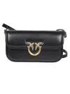 Pinko Small Love Bag Box Crossbody Bag In Nappa Leather In Black