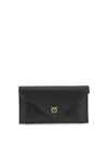 Pinko Black Calf Leather Bos Taurus Shoulder Bag In Black