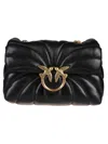 Pinko Mini Quilted Butterfly Love Bag Crossbody In Nappa Leather In Black