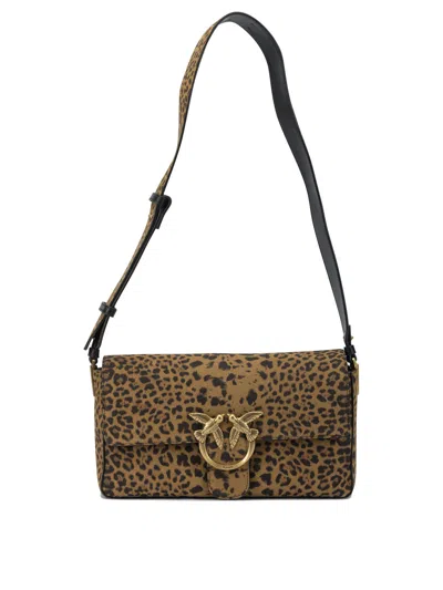 PINKO SHOULDER BAGS BROWN