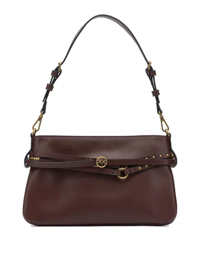 Pinko Shoulder Bags In Burgundy
