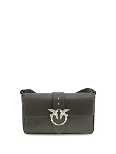 Pinko Bicolor Leather Wallet In Brown