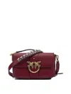 Pinko Mini Love Slouchy Small Shoulder Bag In Burgundy