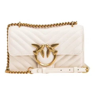 Pinko Shoulder Bags Woman  - Love One Mini Dc Sheep Nappa - White