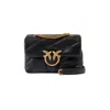 Pinko Quilted Black Leather Shoulder Bag