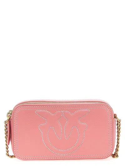 Pinko Carrie Camera Case Crossbody Bags Orange In Pink