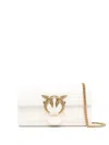 Shop Pinko Shoulderbags In Bianco Seta-antique Gold