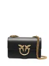 Pinko Mini Love Bag One Handbag In Calf Leather In Black