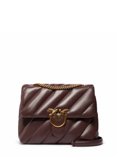 Pinko Big Love Bag Puff Shoulder Bag In Brown