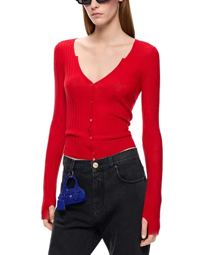 Pinko Ribbed Cardigan With Buttons In Multi