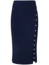Pinko Side-hook Skirt In Blue
