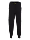 Pinko Tailored Black Trousers With Gold-tone Button Detail In Black