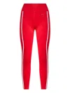 Pinko Side-stripe Leggings In Red