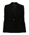 Pinko Peak-lapels Single-breasted Blazer In Black