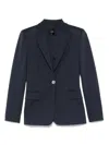 Pinko Tailored Blue Blazer With Single-button Closure In Blue