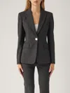 Pinko Blazer Single Breasted "gastone" In Grigio Scuro
