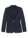 Pinko Tailored Blue Blazer With Single-button Closure In Blue