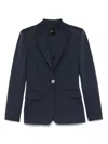 Pinko Tailored Blue Blazer With Single-button Closure In Blue