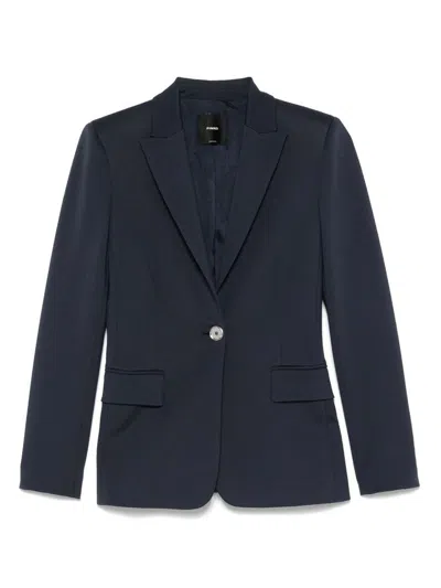 PINKO 'SIGNUM' NAVY BLUE SINGLE-BREASTED BLAZER
