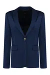 Pinko New Signum Single-breasted One Button Jacket In Blue