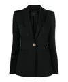 Pinko Notched-lapels Single-breasted Blazer In Black