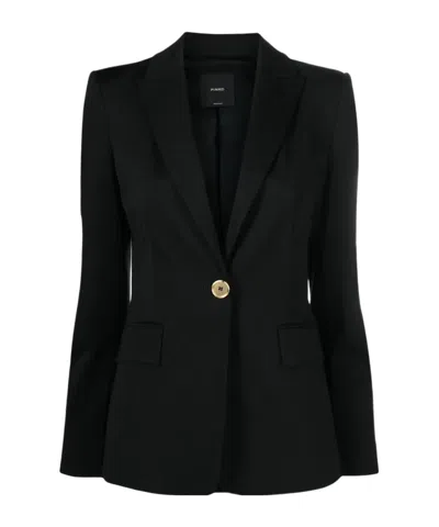 Pinko Signum Single-breasted Suit Jacket In Black