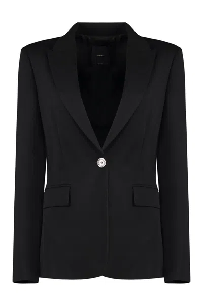 PINKO PINKO SIGNUM SINGLE-BREASTED VISCOSE BLAZER