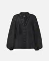 Pinko Silk Blend Blouse With Small Metal Studs