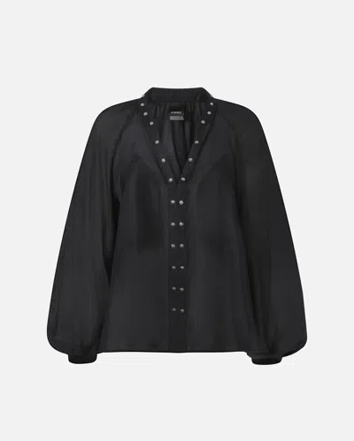 Pinko Silk Blend Blouse With Small Metal Studs