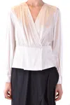 Pinko Silk Blend Blouse With Wrap-style Front In Black