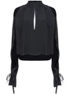 Pinko Silk-blend Blouse With Ruffled Sleeves