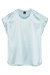 Pinko Farida Blouse Satin Silk Clothing In Blue