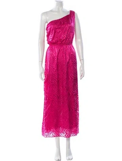 Pre-owned Pinko Silk Long Dress In Pink
