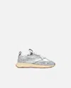 Pinko Silver Glittery Laminated Sneakers In Silver