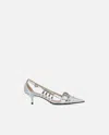 Pinko Escarpins Slingback Effet Miroir Argent In Argento