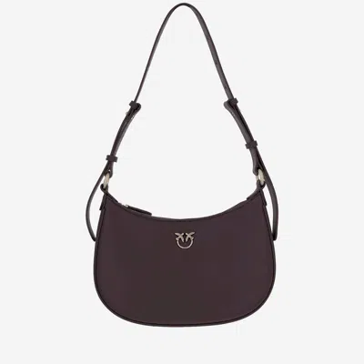 Pinko Simply Love Half Moon Mini Bag In Burgundy