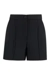 Pinko Twill Tailored Shorts For Men In Black