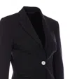 Pinko Single Breast Technic Tissue Blazer In Black